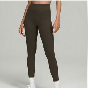 Invigorate high rise Lululemon cropped leggings in dark olive